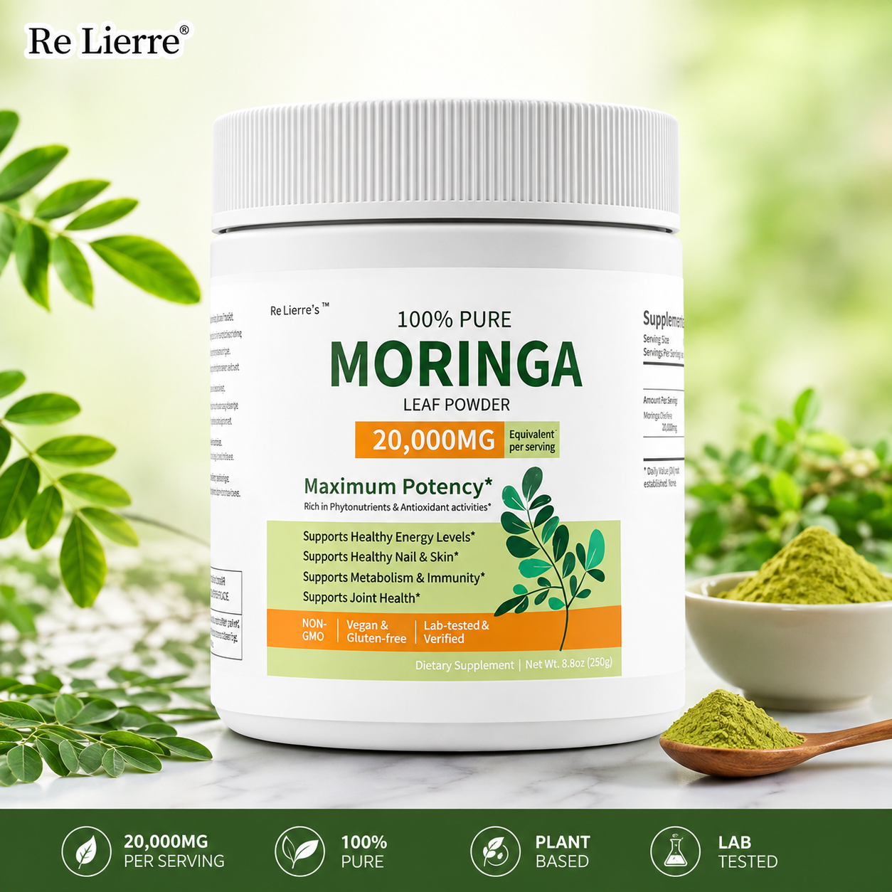 RELIERRE Pure Moringa Powder
