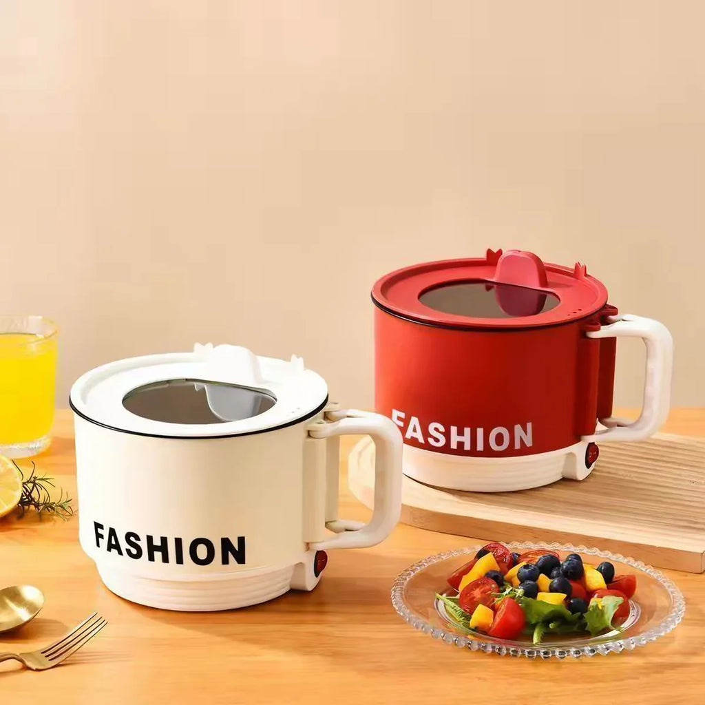 Mini Electric Cooker Portable Rapid Heat Hot Pot for Noodles Soup Steak - Easy Operation Camping Electric Pot